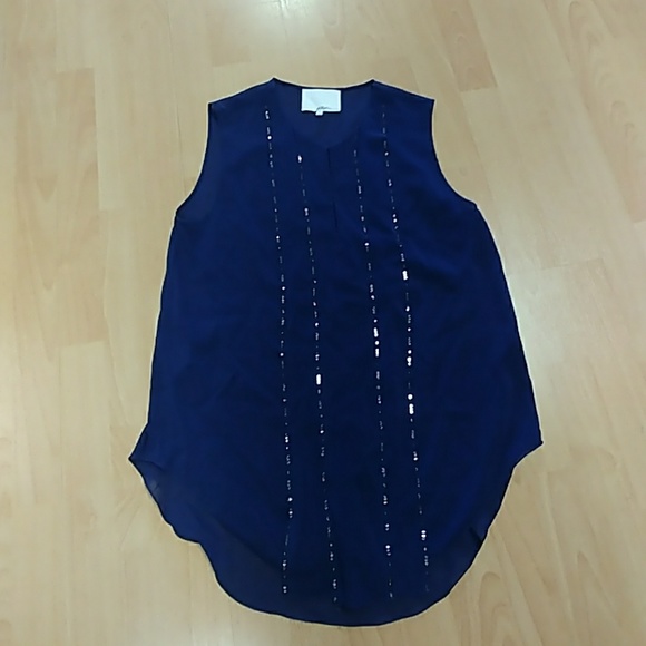 3.1 Phillip Lim Silk Jeweled  Sleeveless Top - Picture 6 of 8